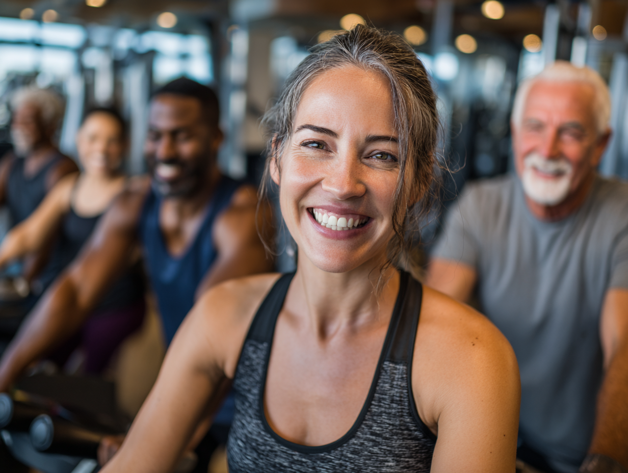 Активні люди займаються фітнесом